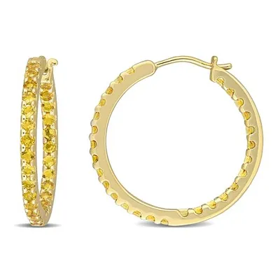 Julianna B 10K Yellow Gold Citrine Hoop Earrings