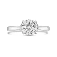14K White Gold Lab Grown Solitaire 1.50CT Diamond Ring