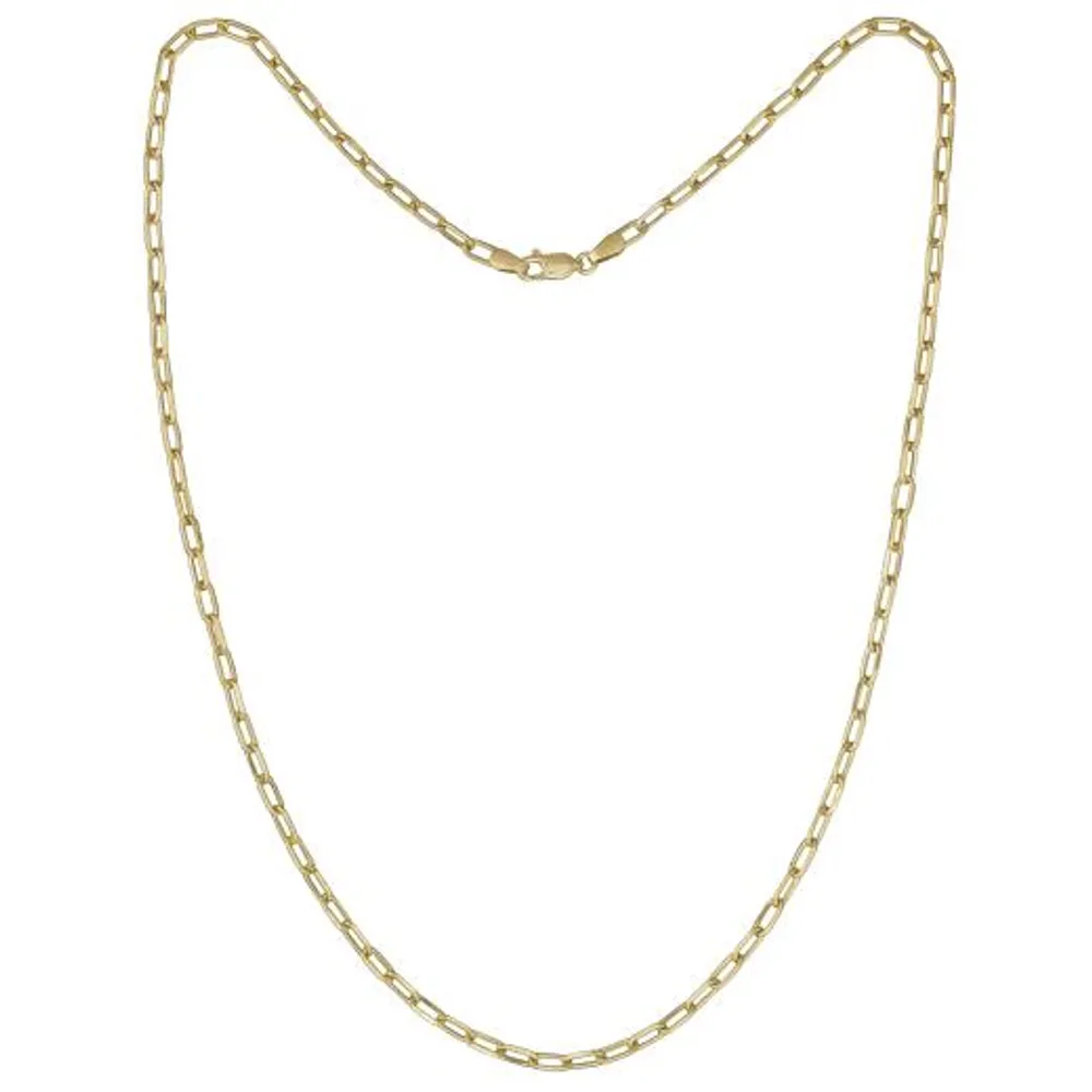 10K Yellow Gold 20" 3.2mm Paper Clip Chain