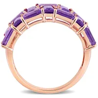 Julianna B 10K Rose Gold Amethyst & 0.10CTW Diamond Ring