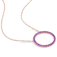 Julianna B 10K Rose Gold Amethyst Pendant