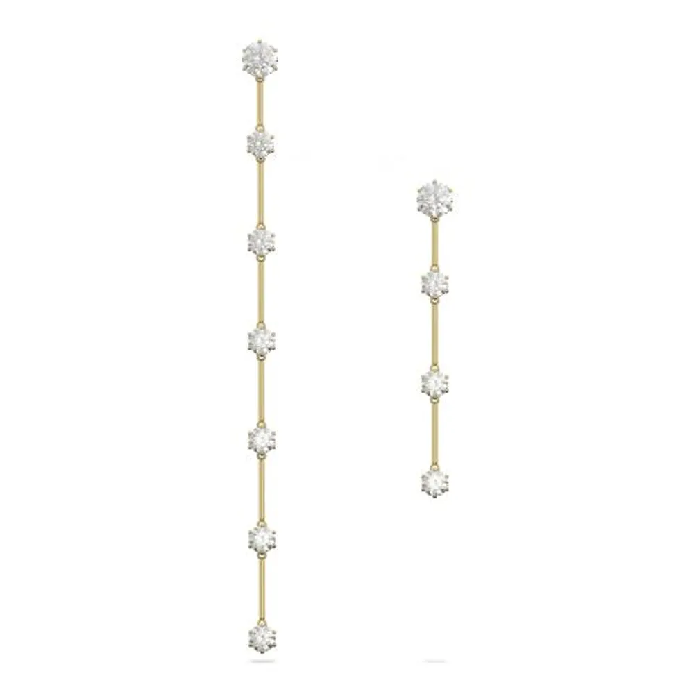 Swarovski Constella Asymmetrical Gold-Tone Dangle Earrings