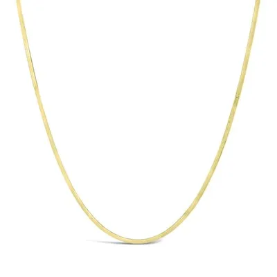 10K Yellow Gold 16"+2" 2.15mm Herringbone Necklace