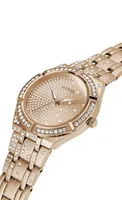 Guess Women's Rose Gold-Tone Crystal Watch