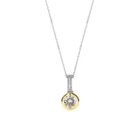 Ti Sento Cubic Zirconia Gold-Tone Necklace