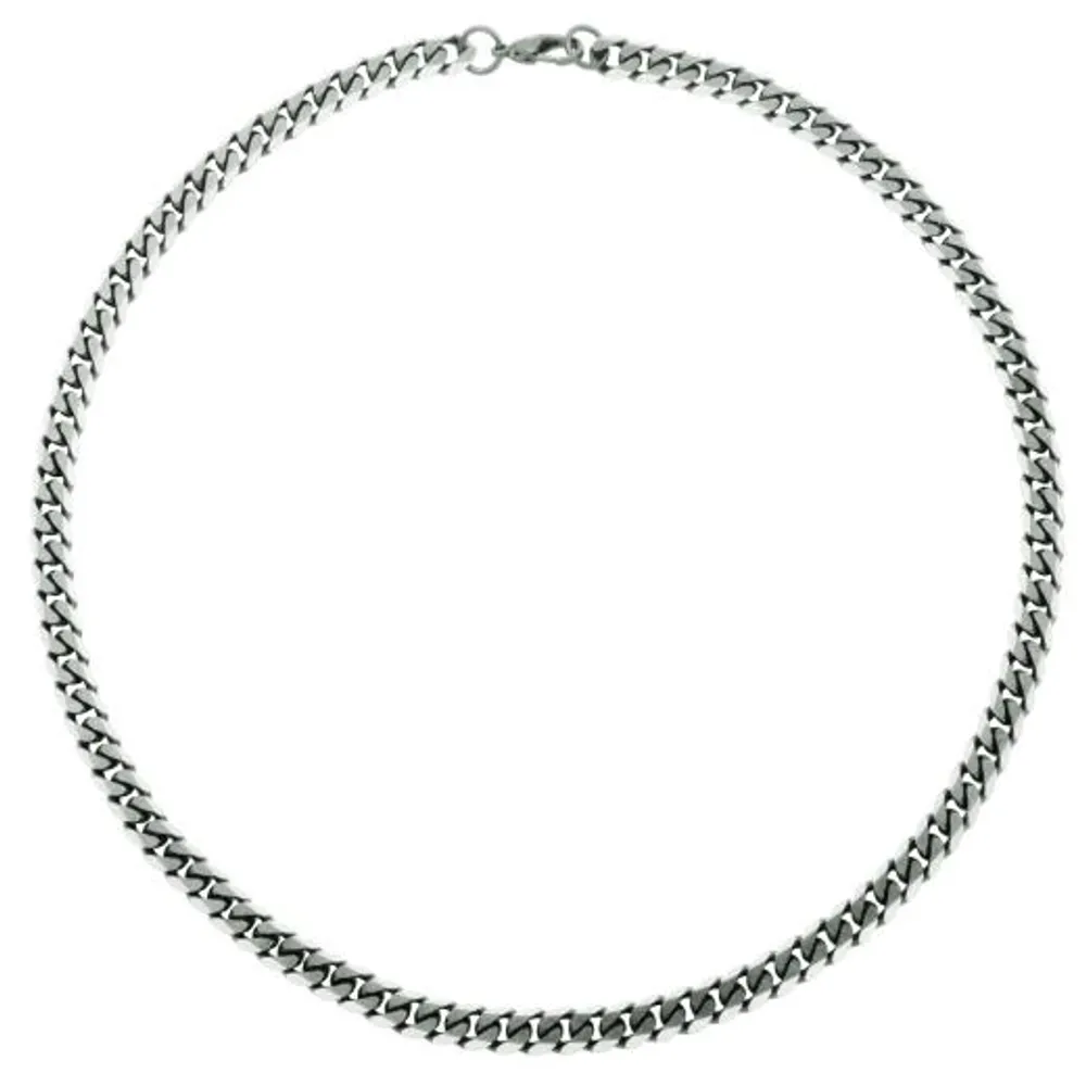SteelX Stainless Steel Brush Satin Curb Chain