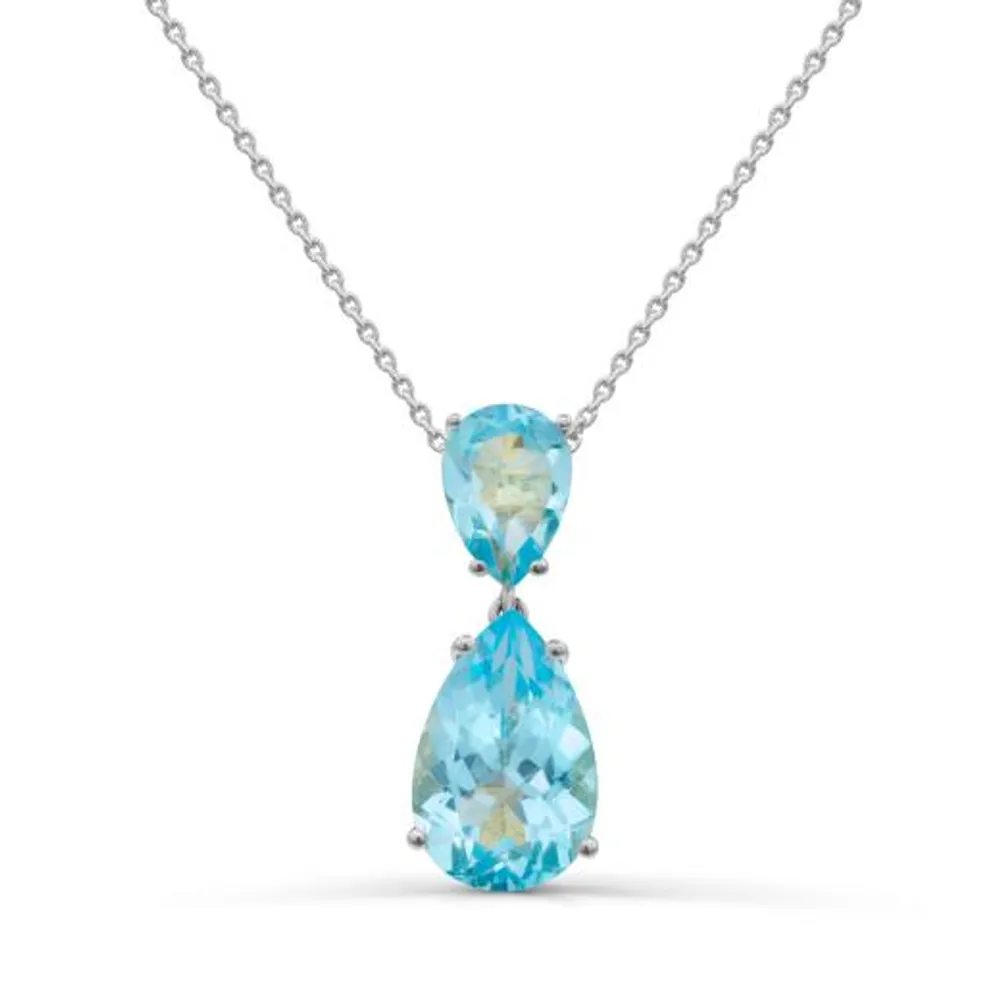 Sterling Silver Blue Topaz Pendant