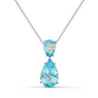 Sterling Silver Blue Topaz Pendant