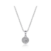 Sterling Silver Cubic Zirconia 8mm Ball Pendant