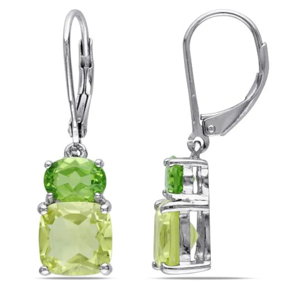 Julianna B Sterling Silver Peridot & Quartz Earrings