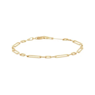 10K Yellow Gold 7.25" Paperclip Bracelet