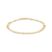 10K Yellow Gold 7.25" Chain Bracelet