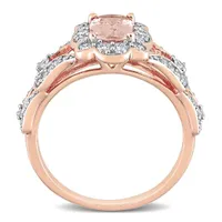 Julianna B 10K Rose Gold Morganite & Diamond Ring