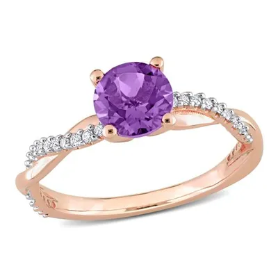 Julianna B 14K Rose Gold Amethyst & Diamond Fashion Ring