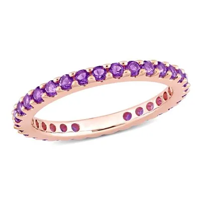 Julianna B 10K Rose Gold Amethyst Eternity Ring