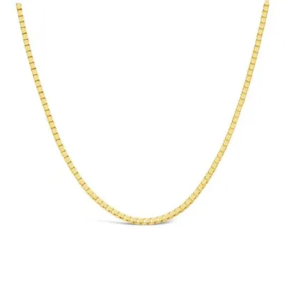 14K Yellow Gold 18" 1.00mm Box Link Chain