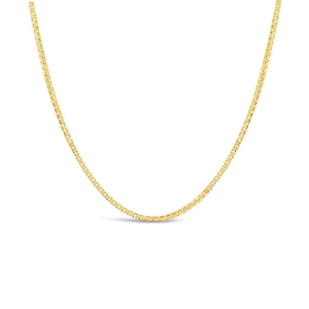 14K Yellow Gold 20" 1.00mm Box Link Chain