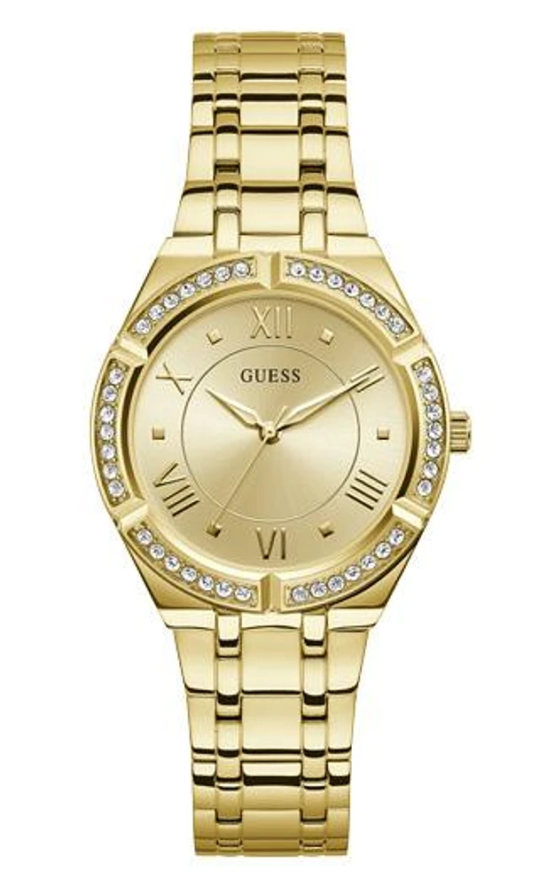 Guess Women's Gold-Tone Crystal Watch