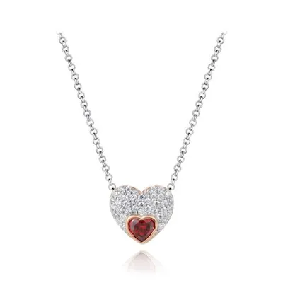 Sterling Silver 19" Double Heart Pendant