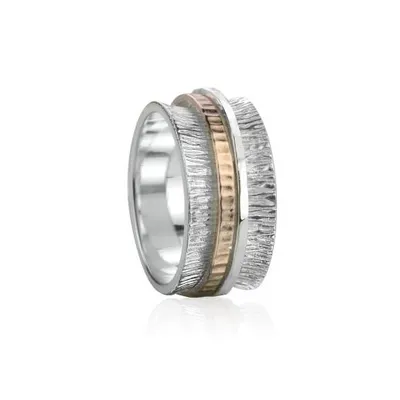 Mantra Gold & Silver Ring