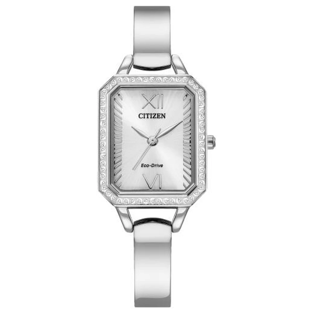 Citizen Women's Silhouette Crystal Eco-Drive Stainless Steel Watch