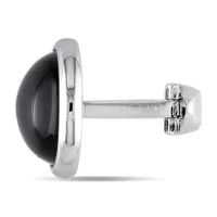 Julianna B Sterling Silver Black Onyx Bezel Set Cufflinks