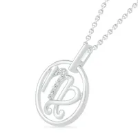 Sterling Silver Virgo Diamond Pendant