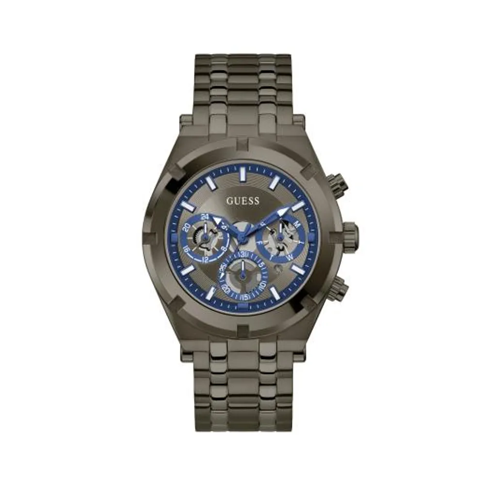 Guess Men's Grey Stainless Steel Multifunction Watch