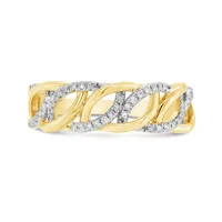 10K Yellow Gold 0.14CTW Diamond Fashion Band