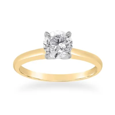 Glacier Fire 14K Yellow Gold 1.00CT Diamond Solitaire Ring