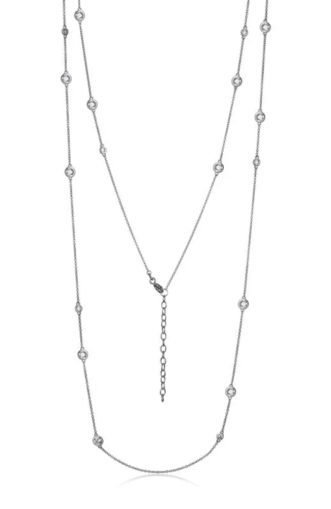 Reign Bezel Set Stations Necklace