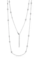 Reign Bezel Set Stations Necklace