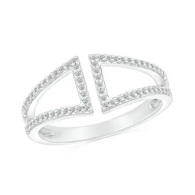 10K White Gold 0.18CTW Diamond Fashion Ring