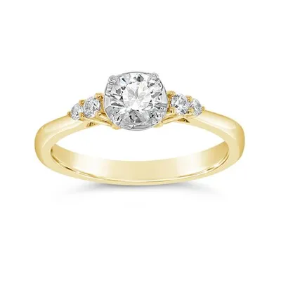 Glacier Fire 14K Yellow and White Gold 0.61CTW Canadian Diamond Bridal Ring