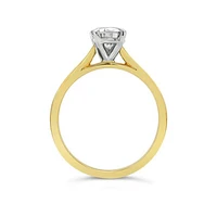 14K Yellow Gold Lab Grown 1.00CT Pear Shaped Diamond Solitaire Ring