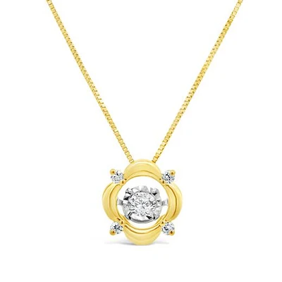 Dancing Diamonds 10K Yellow Gold Canadian 0.25CTW Diamond Pendant