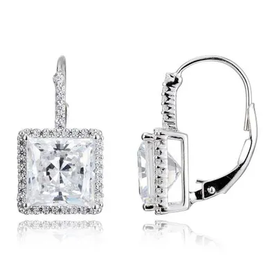 Sterling Silver Cubic Zirconia Dangle Earrings