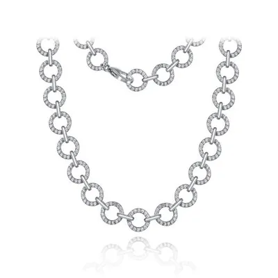 Sterling Silver 15.75" Cubic Zirconia Choker