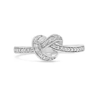 Sterling Silver Diamond Heart Promise Ring