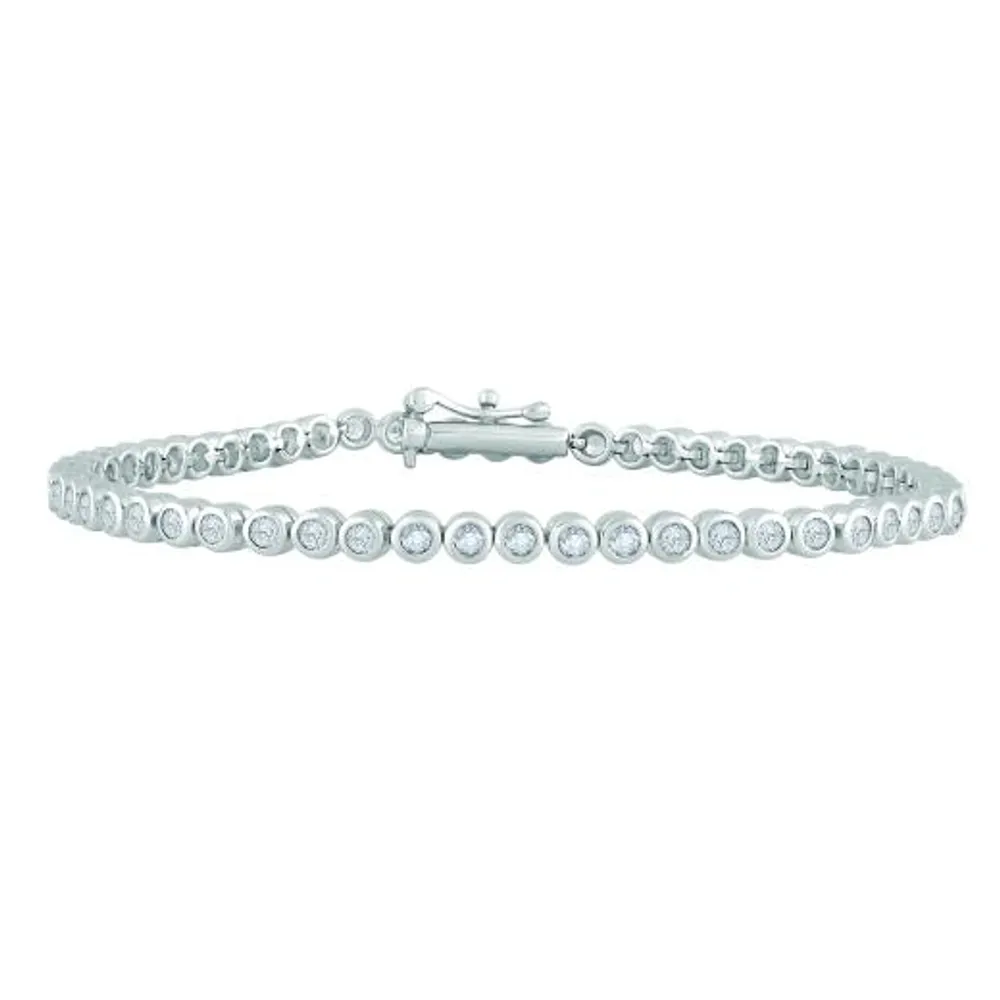 10K White Gold 2.00CTW Diamond Tennis Bracelet