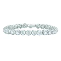 10K White Gold 10.00CTW Diamond Tennis Bracelet