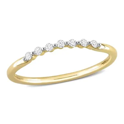 Julianna B 10K Yellow Gold 0.10CTW Diamond Stackable Ring
