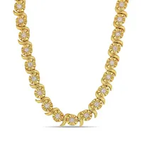 Julianna B Yellow Plated Sterling Silver 0.52CTW Diamond Necklace