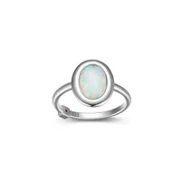 Elle Mirage Sterling Silver Opal Ring