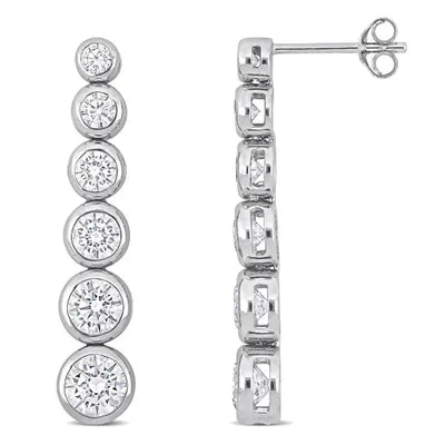 Julianna B Sterling Silver Cubic Zirconia Drop Earrings