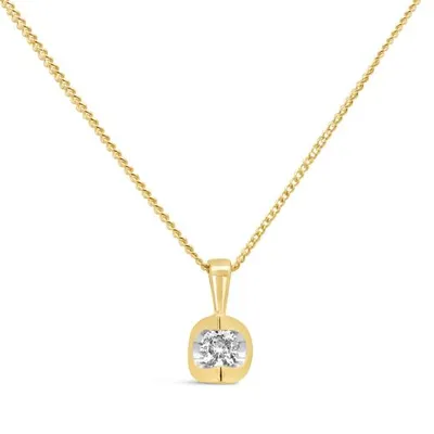 Glacier Fire 10K Yellow Gold 0.10CT Canadian Diamond Pendant