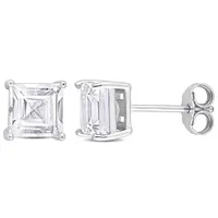 Julianna B Sterling Silver White Topaz Stud Earrings