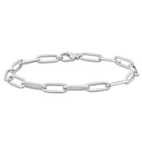 Julianna B 14K White Gold 9" Oval Link Bracelet