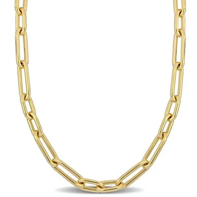 Julianna B 14K Yellow Gold 18" Oval Paperclip Link Chain