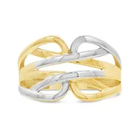 10K Yellow & White Gold Open Work Ring